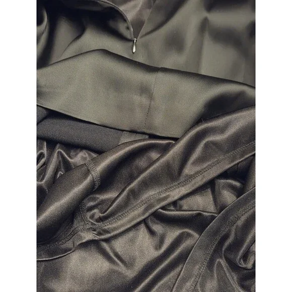 White House Black Market Little Black Dress Size 6 Belted Cocktail Party Wedding - Picture 7 of 15